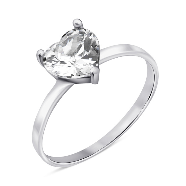 Серебряное кольцо с фианитом (арт. 7501/617кп) – изображение 1