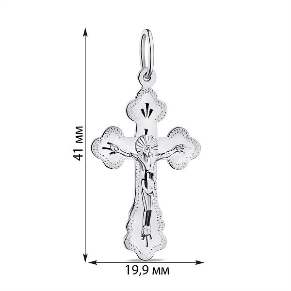 Серебряный крестик с распятием (арт. 7504/2-8081.0.2) – изображение 2