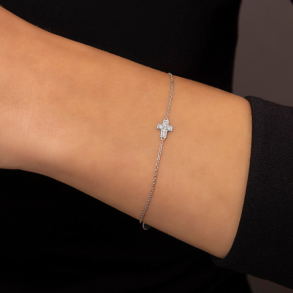 Золотой браслет с бриллиантами (арт. Б011624005б) – изображение 3