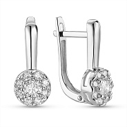 Серьги из белого золота с бриллиантами (арт. С011441060/750б)