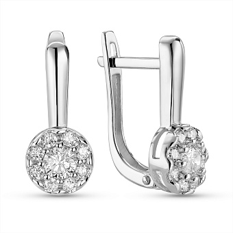 Серьги из белого золота с бриллиантами (арт. С011441060/750б)