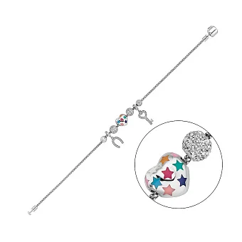 Золотий браслет з підвісками (арт. 323933беП2)