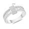 Серебряное широкое кольцо с фианитами (арт. 7501/8449) – изображение 2