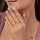 Серебряное широкое кольцо с фианитами (арт. 7501/6500) – изображение 3