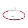 Браслет на красной нити с серебряными вставками (арт. 7309/3322к) – изображение 2