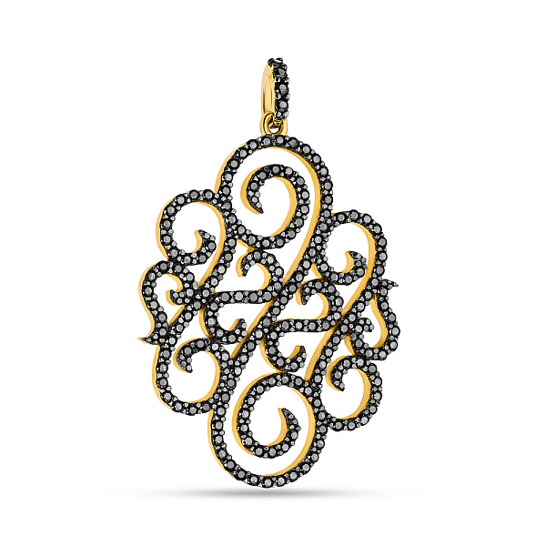 Золотая подвеска с фианитами (арт. 422492жч) – изображение 1