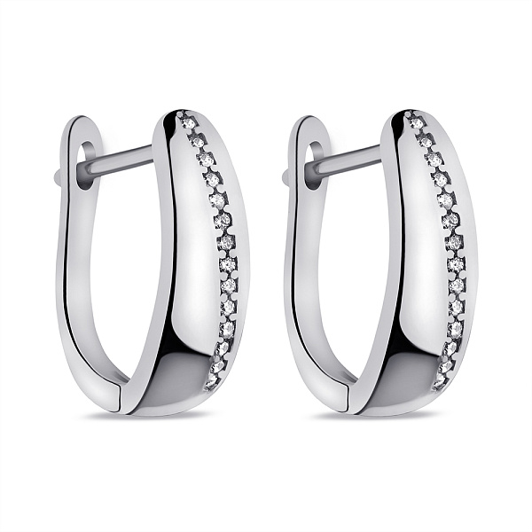 Серьги из серебра с фианитами (арт. 7502/9796) – изображение 1