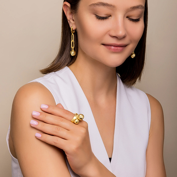 Серьги Francelli из желтого золота (арт. 1091358ж) – изображение 5