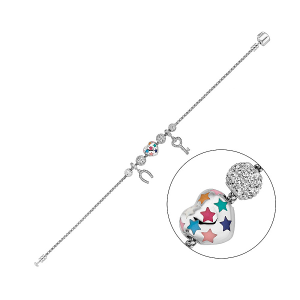 Золотий браслет з підвісками (арт. 323933беП2) – зображення 1