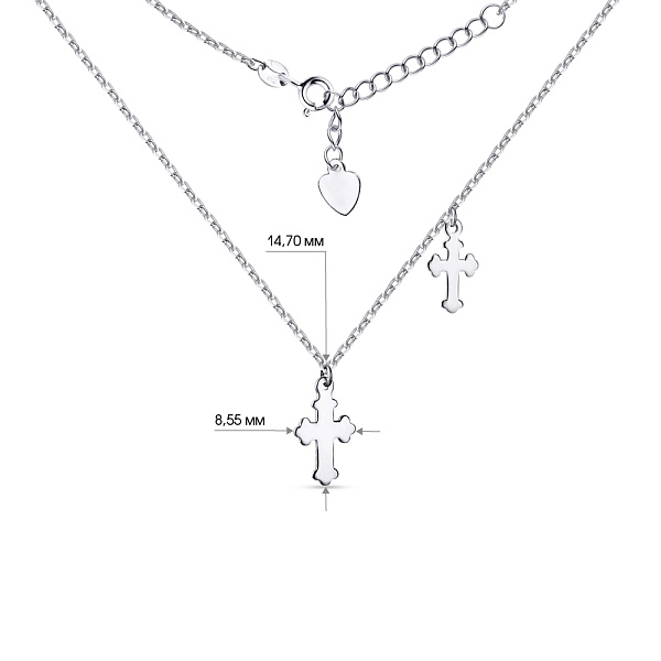 Серебряное колье «Крестик» (арт. 7507/783) – изображение 3