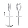 Серебряные серьги Крестики без камней (арт. 7502/С2/1223) – изображение 2
