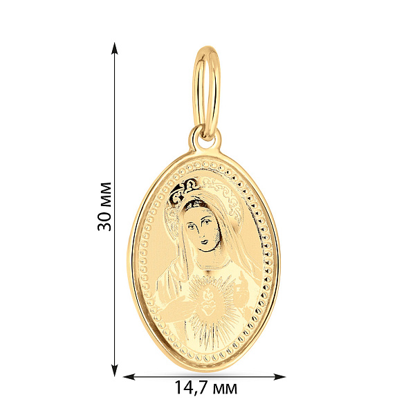 Ладанка из желтого золота (арт. 413801ж) – изображение 2