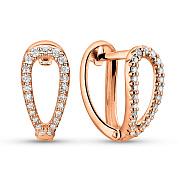 Фото Серьги из красного золота с бриллиантами (арт. С011390020)