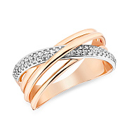 Кольцо золотое с фианитами (арт. 155027)