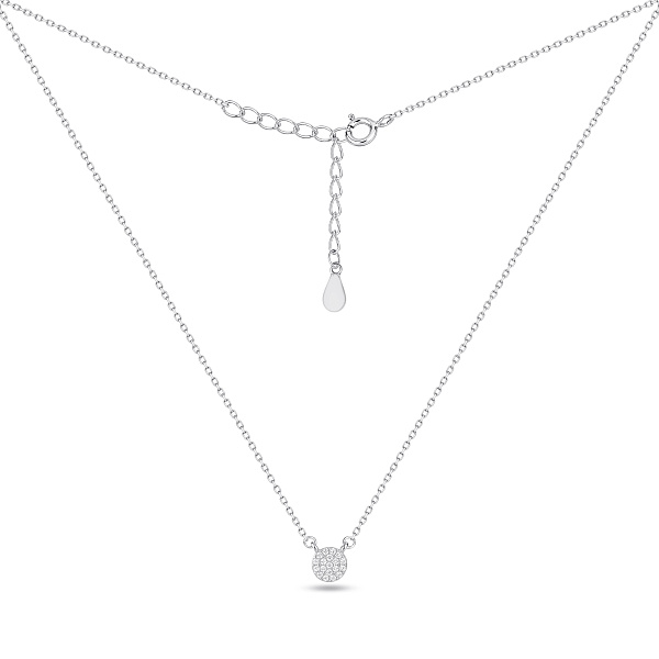 Серебряное колье с подвеской с фианитами (арт. 7507/2508/6) – изображение 2