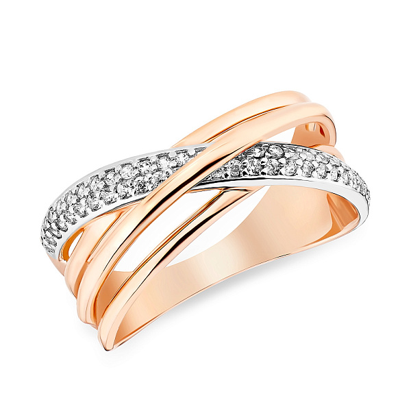 Кольцо золотое с фианитами (арт. 155027) – изображение 1