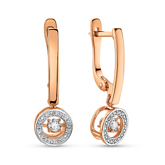 Фото Золоті сережки з діамантами (арт. 2109479201)