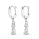 Серебряные серьги подвески с фианитами (арт. 7502/10240/10) – изображение 1