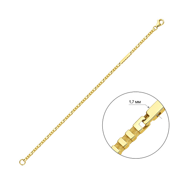 Браслет Francelli из желтого золота без камней (арт. 326830ж) – изображение 2