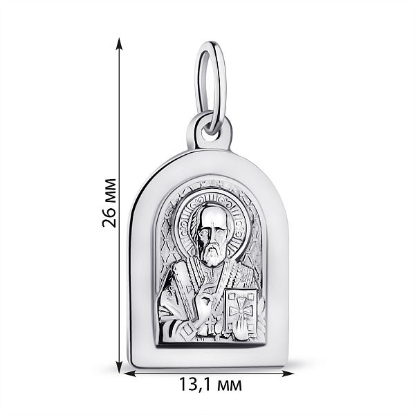 Срібна ладанка Миколай Чудотворець (арт. 7517/2-4188.0.2) – зображення 2