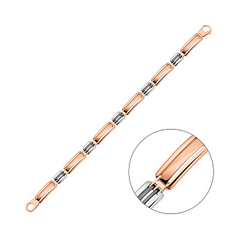 Чоловічий браслет з червоного і білого золота (арт. 325578кбом)