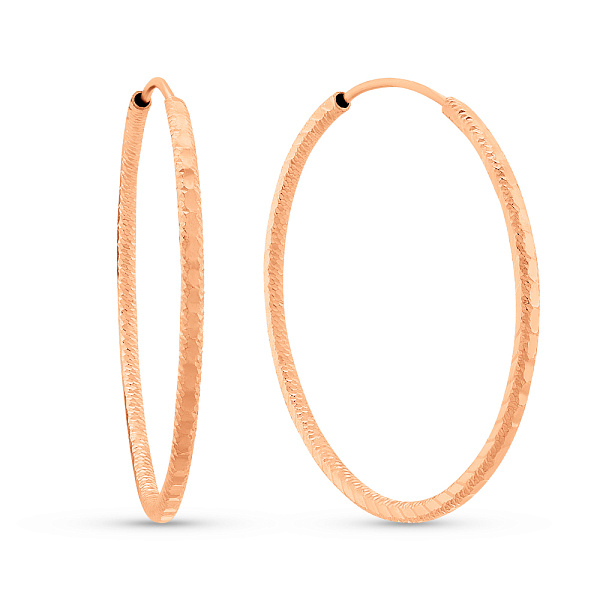 Серьги-кольца из красного золота (арт. 122031/35) – изображение 1