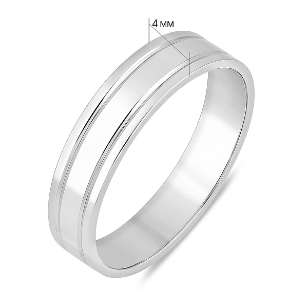 Класична обручка з білого золота (арт. 238009б) – зображення 2