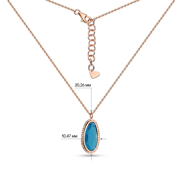 Золоте кольє з кварцом (арт. 351936Пкс) – зображення 5