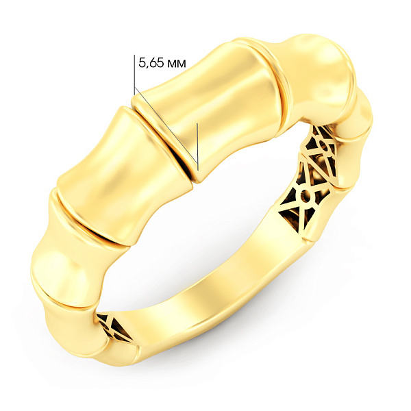 Золота каблучка Francelli в жовтому кольорі металу (арт. 141204ж) – зображення 6