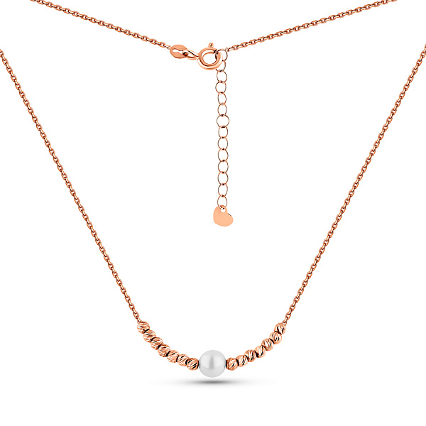 Кольє з червоного золота з перлиною (арт. 352343прлб) – зображення 2