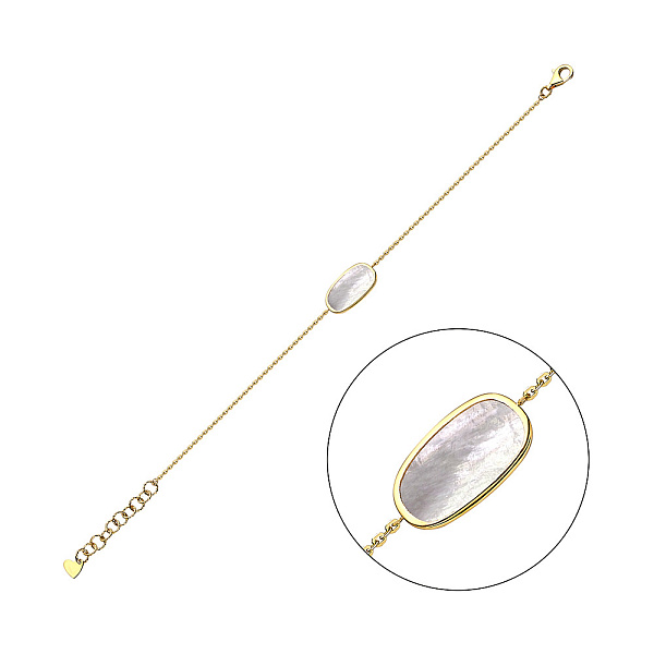 Золотий браслет Diva з перламутром (арт. 324761жп) – зображення 1