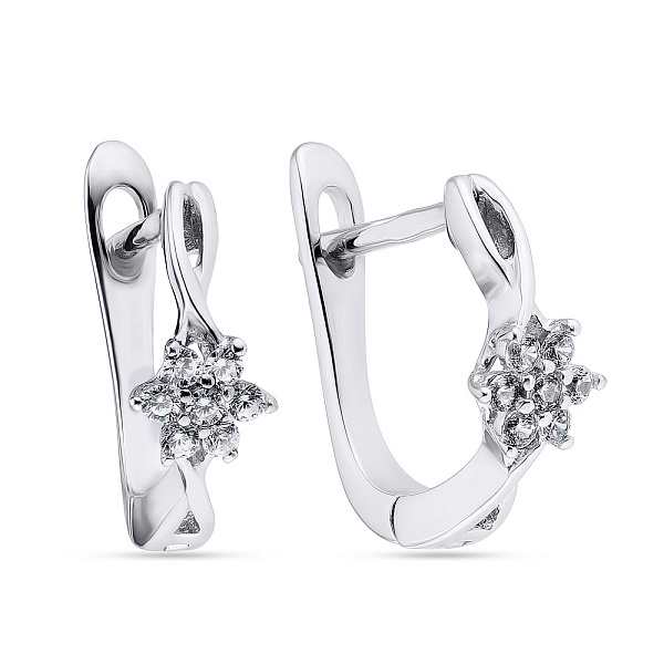 Серебряные серьги с фианитами  (арт. 7502/3595) – изображение 1