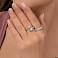 Серебряное широкое кольцо с фианитами (арт. 7501/6500) – изображение 2