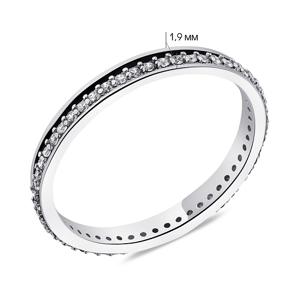 Кольцо из серебра с эмалью и фианитами (арт. 7501/6305еч) – изображение 2