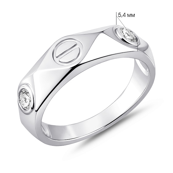 Серебряное кольцо с фианитами (арт. 7501/8496) – изображение 4