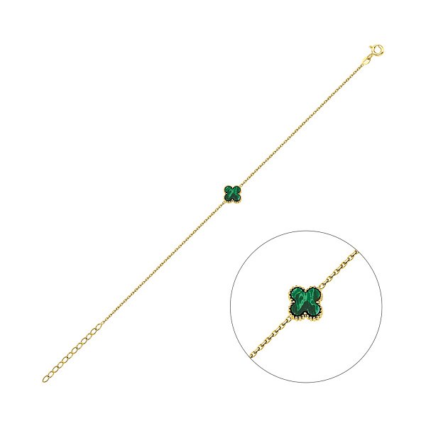 Золотий браслет з малахітом (арт. 326917/8жмлх) – зображення 1