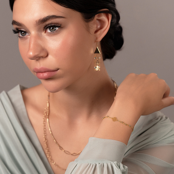 Золотий браслет Francelli з емаллю (арт. 3261040жег) – зображення 4