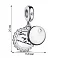 Серебряный шарм с подвеской (арт. 7903/П5Ф/7192) – изображение 2