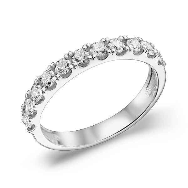 Кольцо из белого золота с дорожкой из бриллиантов (арт. 1110754202) – изображение 1