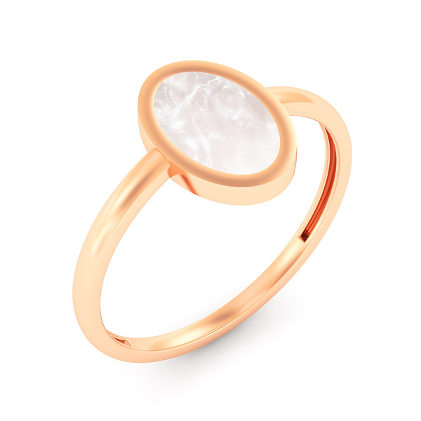 Каблучка з червоного золота Лýна з емаллю (арт. 141218еп) – зображення 2