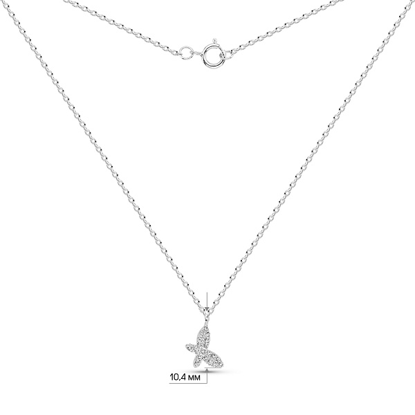 Золоте кольє Метелик з діамантами (арт. Ц341354005б) – зображення 5