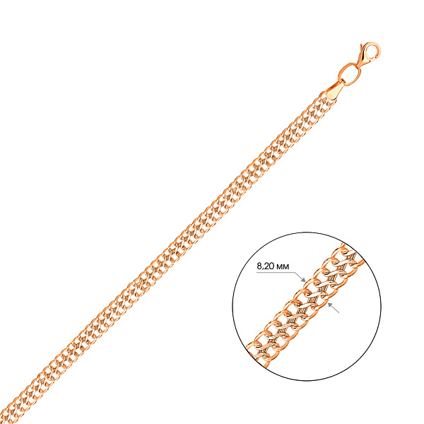 Браслет из красного золота плетения Восьмерка (арт. 311805) – изображение 2