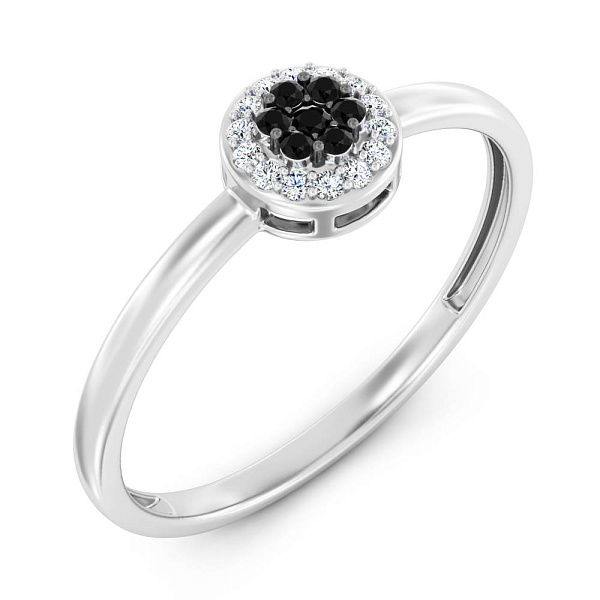 Кольцо из белого золота с бриллиантами (арт. К011233010бч) – изображение 1