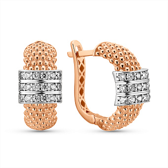 Золотые серьги с фианитами (арт. 1092018р)