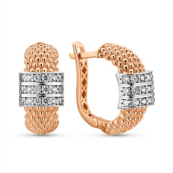 Золотые серьги с фианитами (арт. 1092018р)