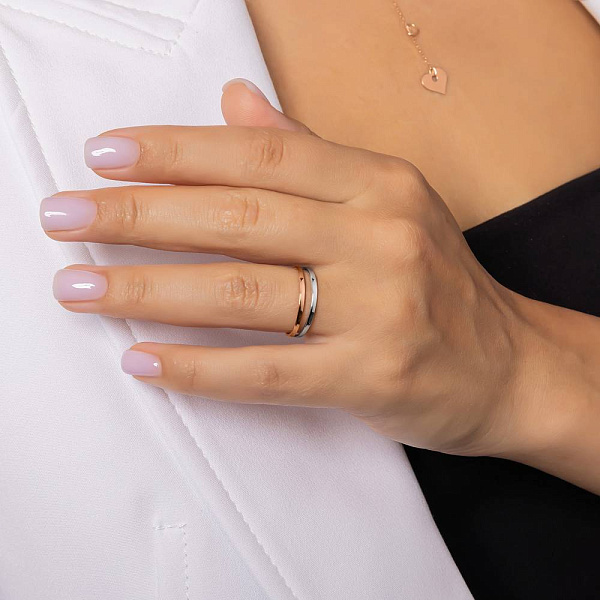 Кольцо из красного и белого золота (арт. 156433кб) – изображение 5