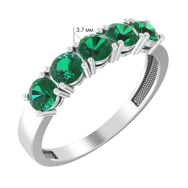 Золотое кольцо с кварцем (арт. 141049ПбзГ) – изображение 2