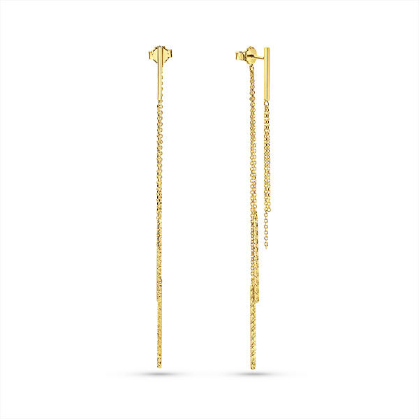 Довгі сережки з жовтого золота (арт. 1092063ж) – зображення 1