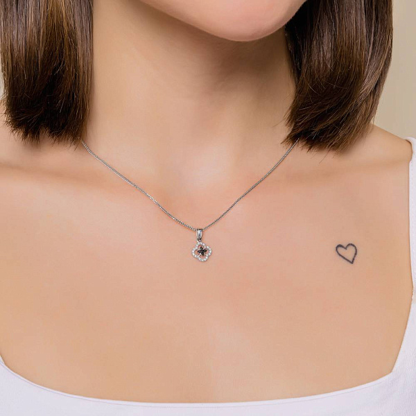 Золотий кулон з діамантами (арт. П011496005бч) – зображення 2