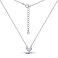 Серебряное колье Сердце без камней (арт. 7507/2209) – изображение 3